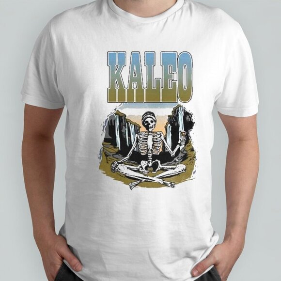 Julia A Other - Meditating Skeleton Kaleo Graphic T-Shirt Rock Band Fan Music Gift Tee 05